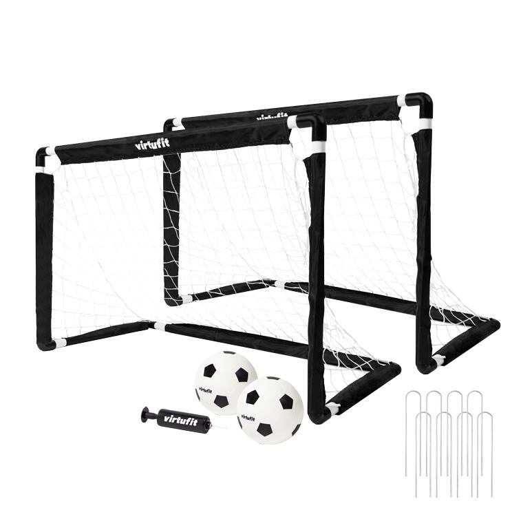 Virtufit - Ensemble De But De Soccer Pour Enfants Avec Ballon Et Pompe - 92 X 64 Cm - But - Blanc|noir - Taille Unique - Decathlon