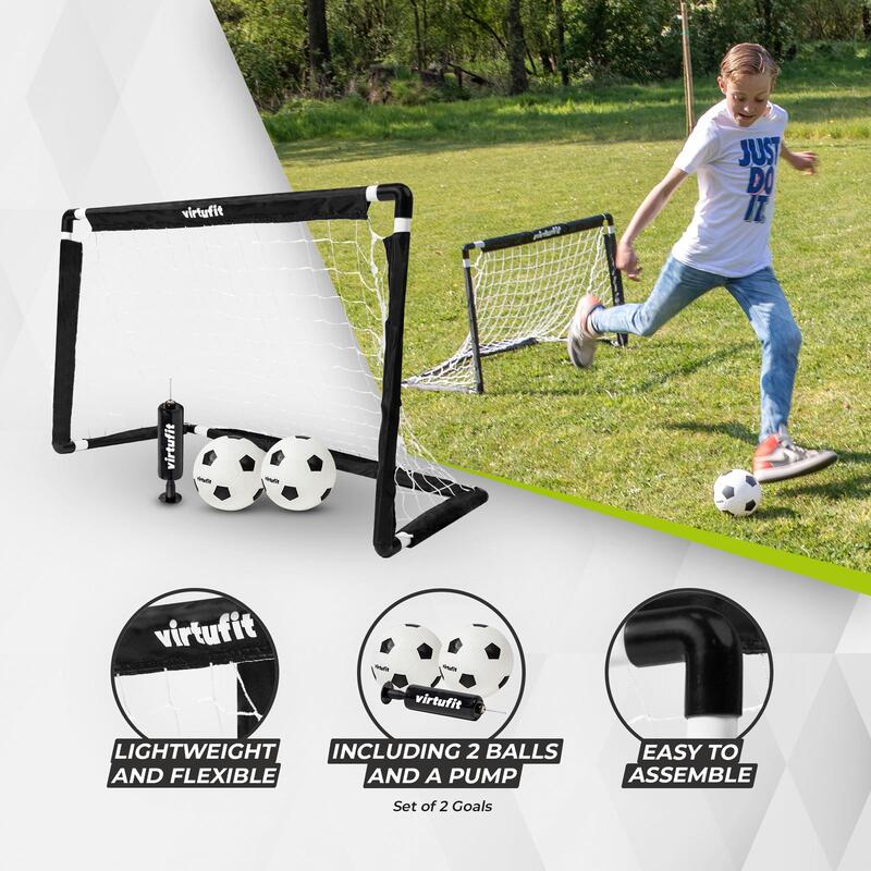 VirtuFit Kinder-Fußballtore (Satz von 2)