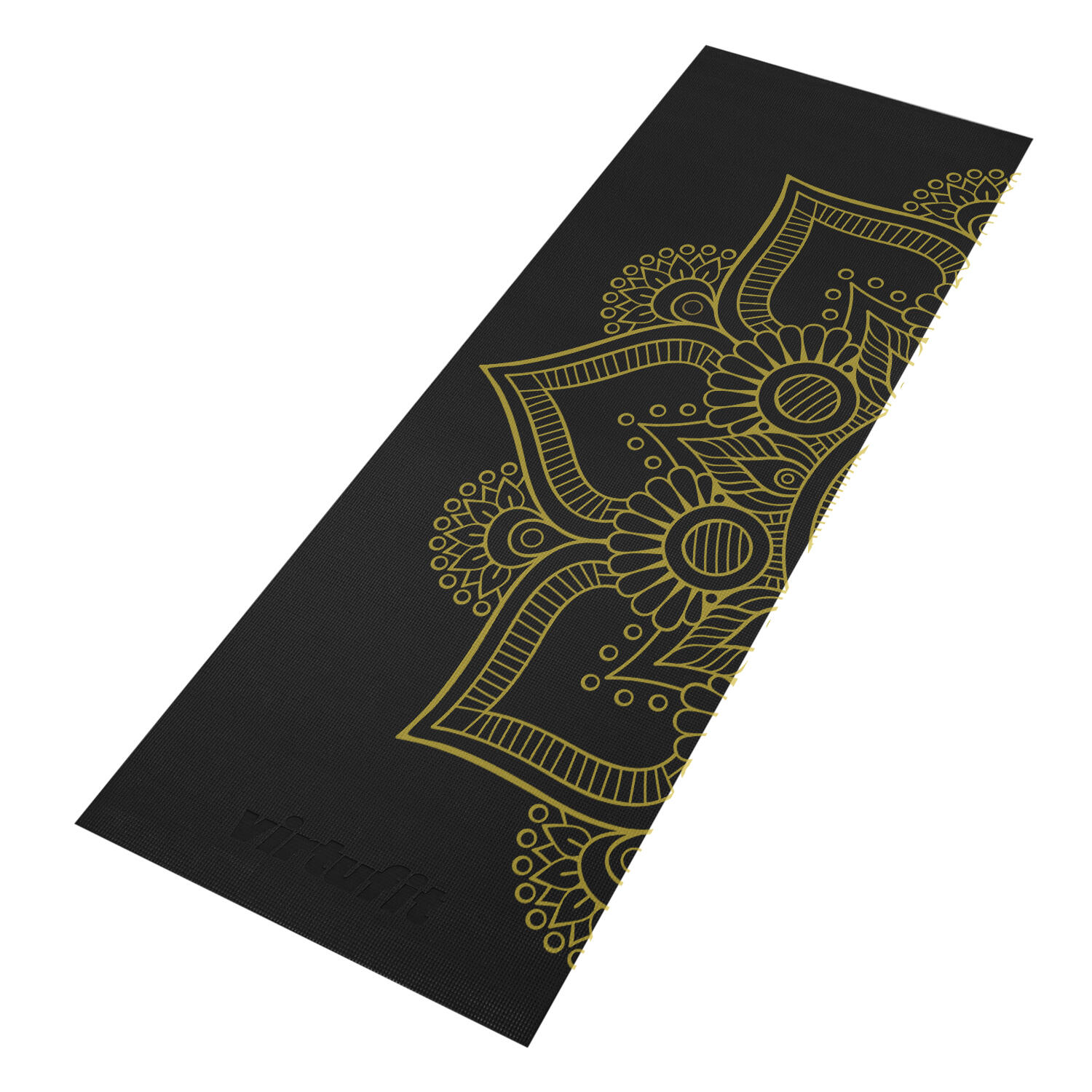 Tapis de Yoga Premium - Antidérapant - 4 mm - Mandala Noir Onyx 4/7