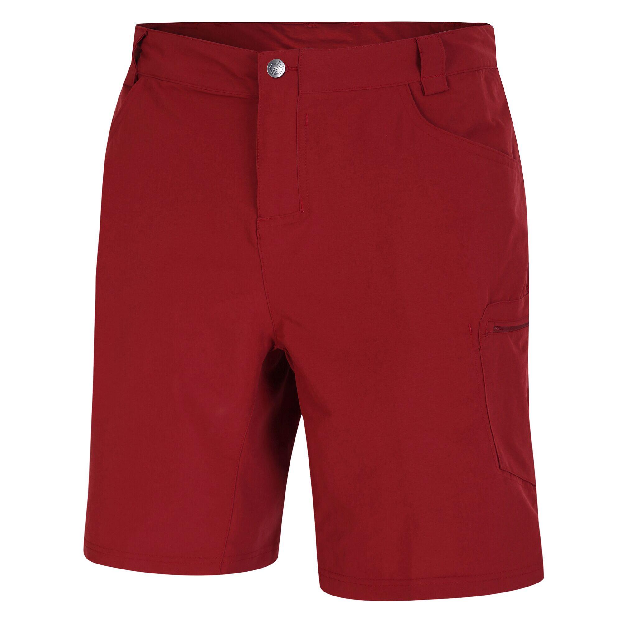 Mens Tuned In II Multi Pocket Walking Shorts Syrah Red