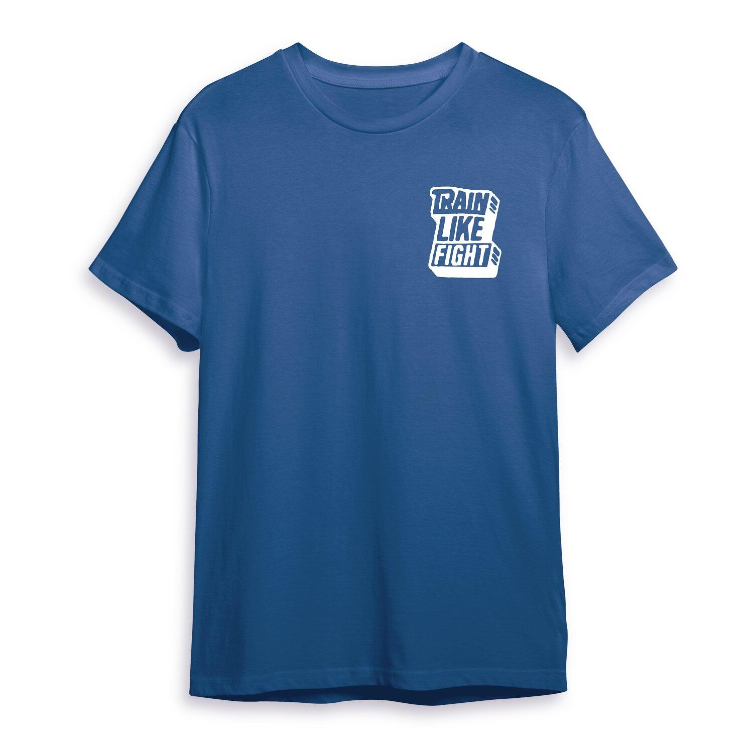 TRAIN LIKE FIGHT T-Shirt OverSize de manga curta azul aquarela