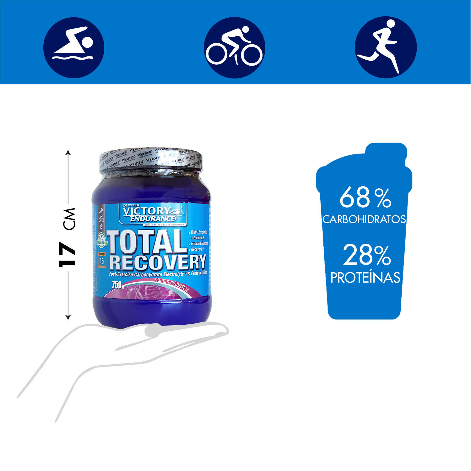 Recuperação total 750 gramas bodybuilding Victory Endurance 3/6