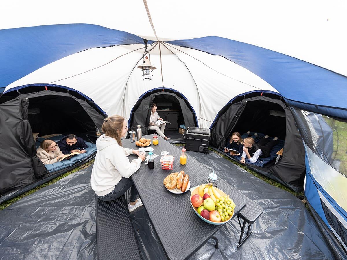 Tente dôme camping - Korsika 9 Sleeper - 3 cabines sombres - 9 personnes 5/7