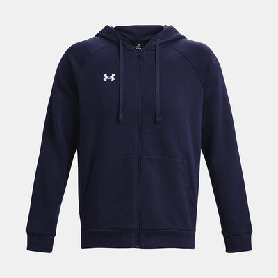 Heren hoodie ua rival fleece nachtmarineblauw