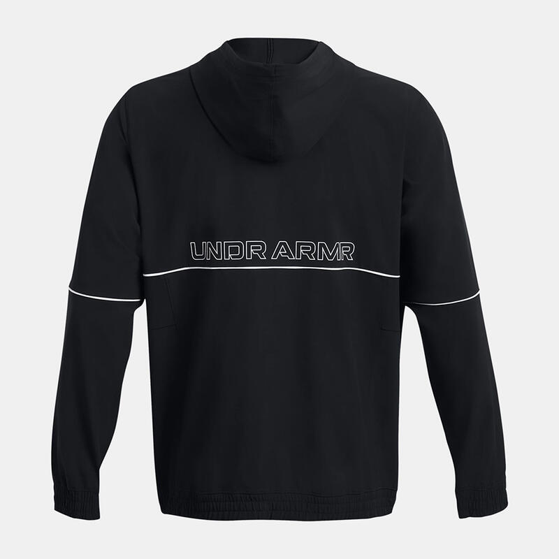 Heren Hoodie Met Rits Ua Zone Woven Zwart Under Armour