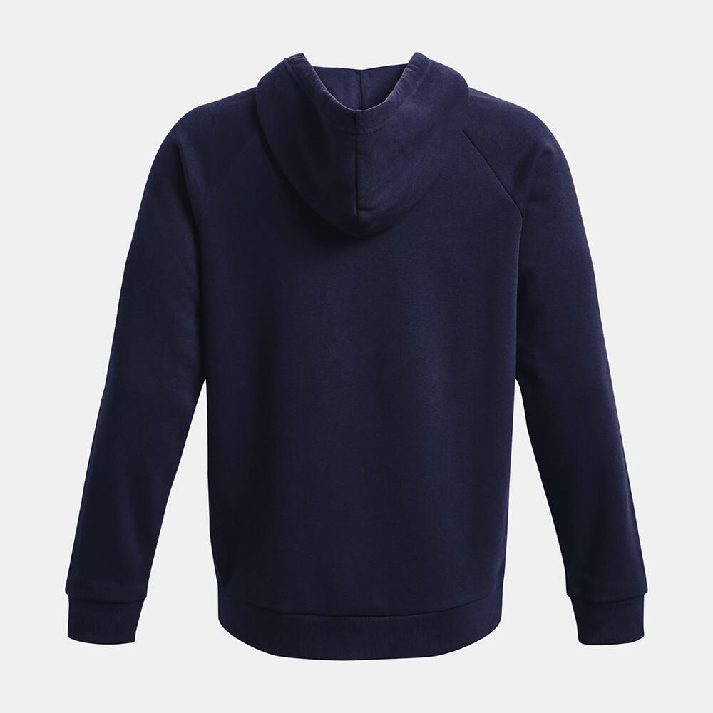 Heren Hoodie Ua Rival Fleece Nachtmarineblauw 2/7
