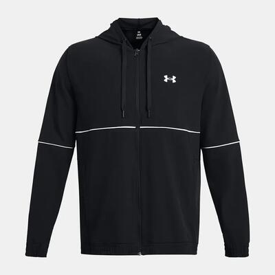 Heren hoodie met rits ua zone woven zwart under armour