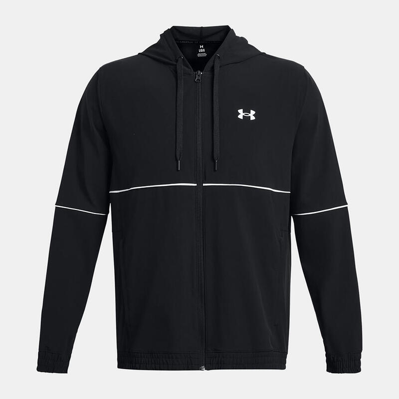 Heren Hoodie Met Rits Ua Zone Woven Zwart Under Armour