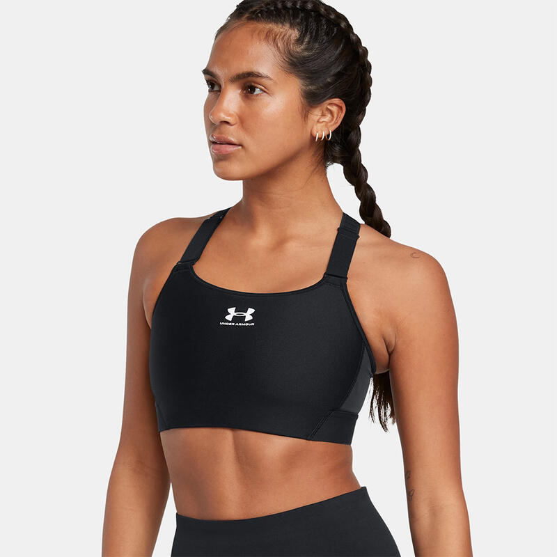 Brassière De Sport Noire Ua Heatgear® Armour High Pour Femme