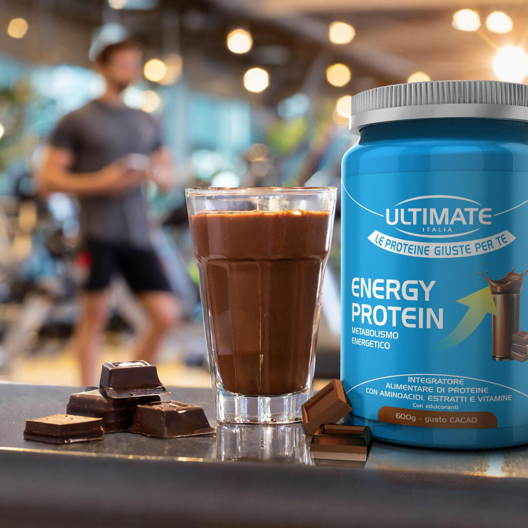 Integratore alimentare - ENERGY PROTEIN CACAO 600g - energetico 7/7