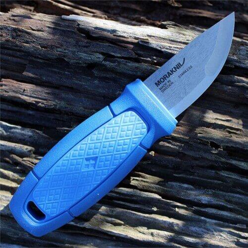 Survivalmes Eldris Neck Knife Sandvik staal - Blauw