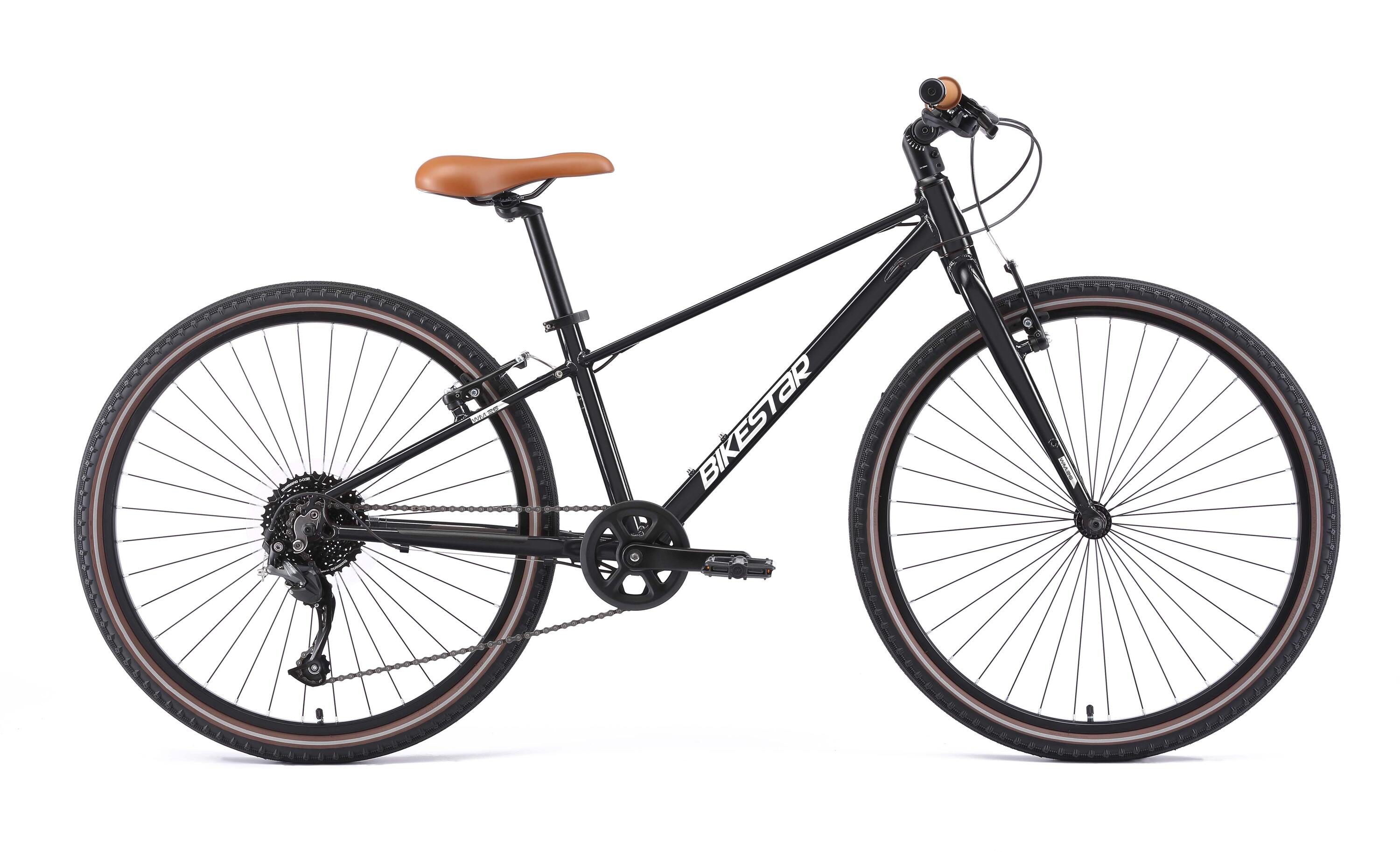 BIKESTAR City Fahrrad aluminium 26", Leichtgewicht 10 kg, 9 Gänge Shimano