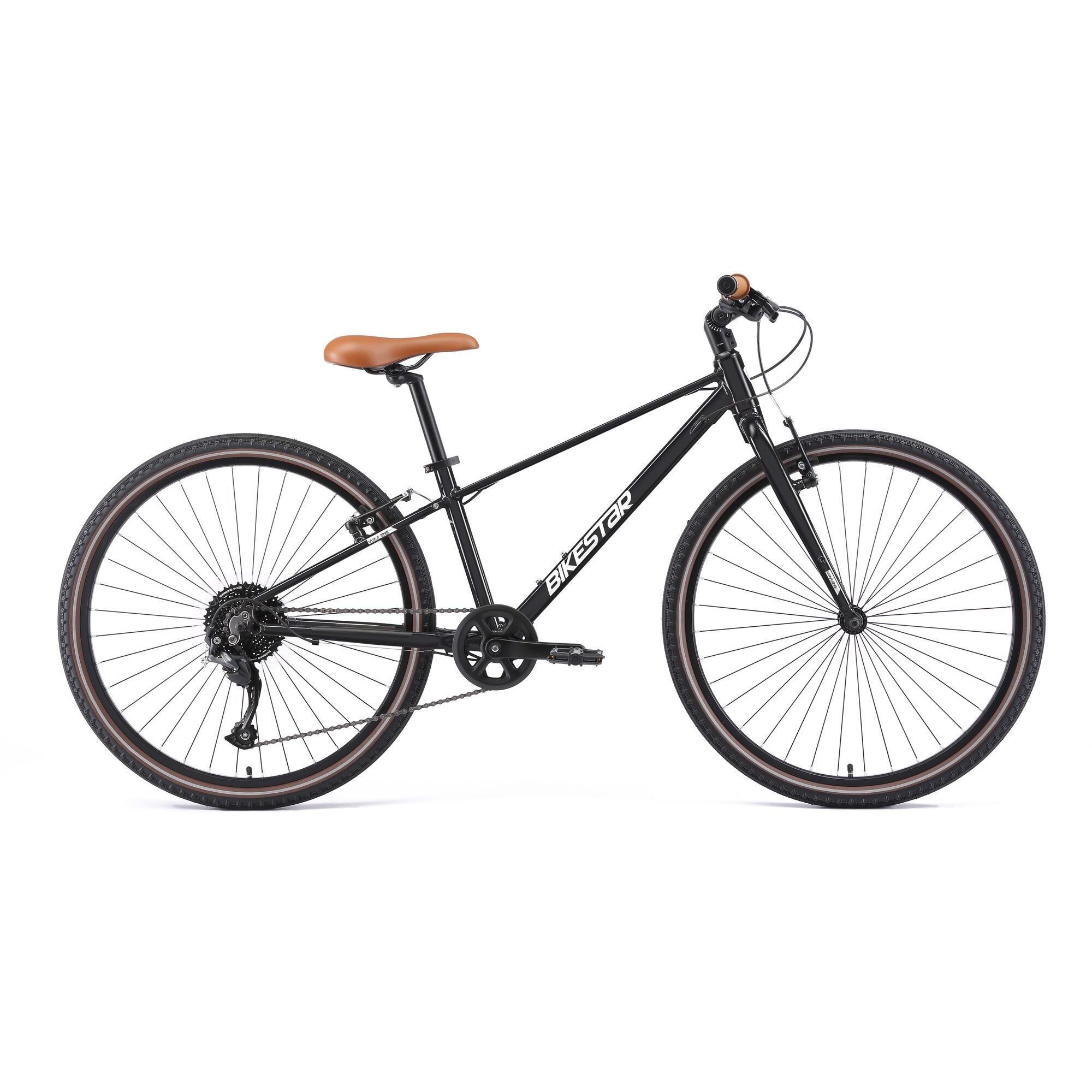 Bikestar - Vélo De Ville 26", Vtc En Aluminium Poids Léger 10 Kg, 9 Vitesses Shimano - Vélo Ville - Noir - 8 À 10 Ans - Decathlon