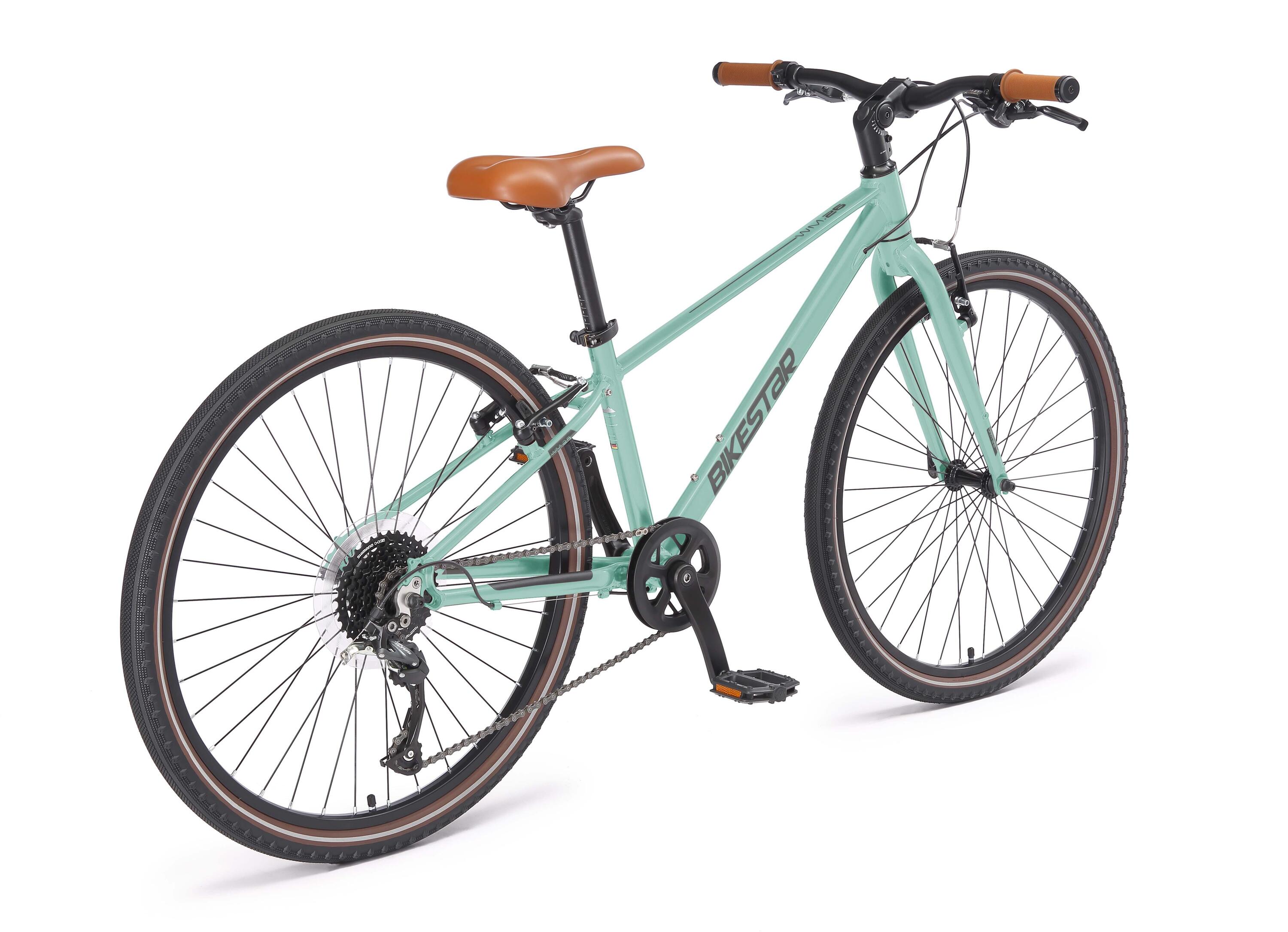 Stadsfiets 26" van aluminium, lichtgewicht 10 kg, 9 versnellingen Shimano 3/7