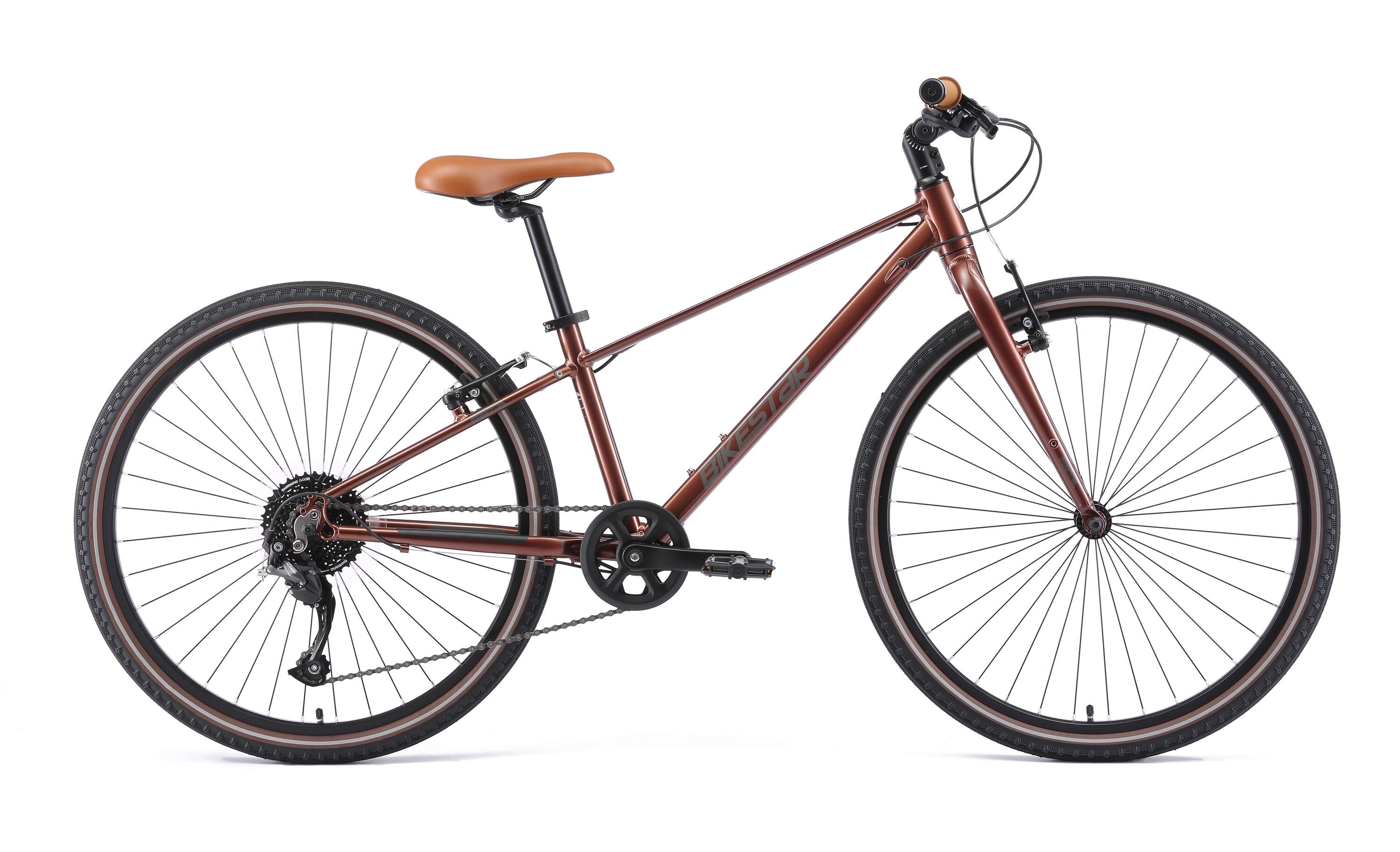 BIKESTAR City Fahrrad aluminium 26", Leichtgewicht 10 kg, 9 Gänge Shimano