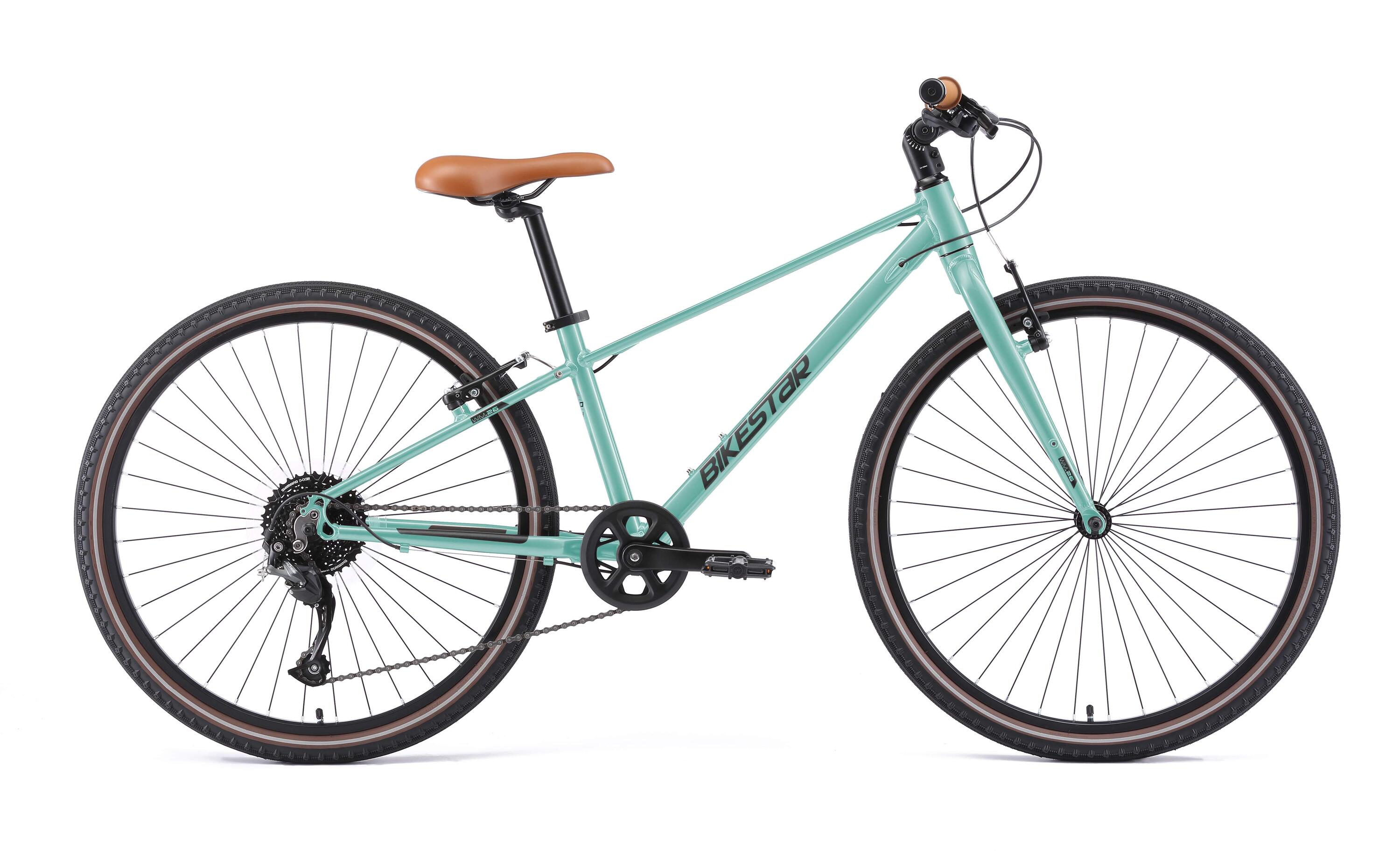 BIKESTAR City Fahrrad aluminium 26", Leichtgewicht 10 kg, 9 Gänge Shimano