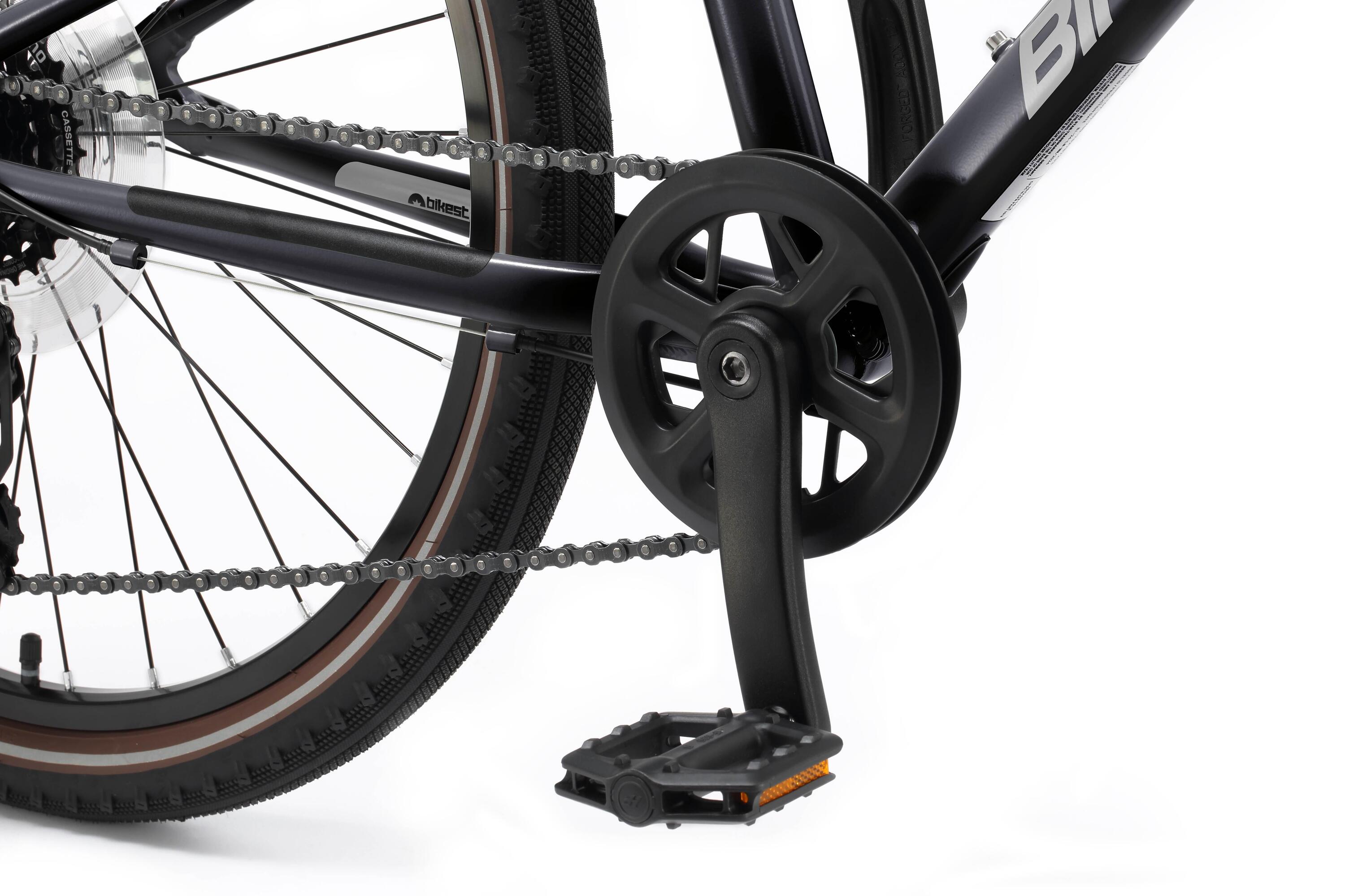 Bikestar jeugdfiets lichtgewicht 24 inch 8 speed zwart 6/7