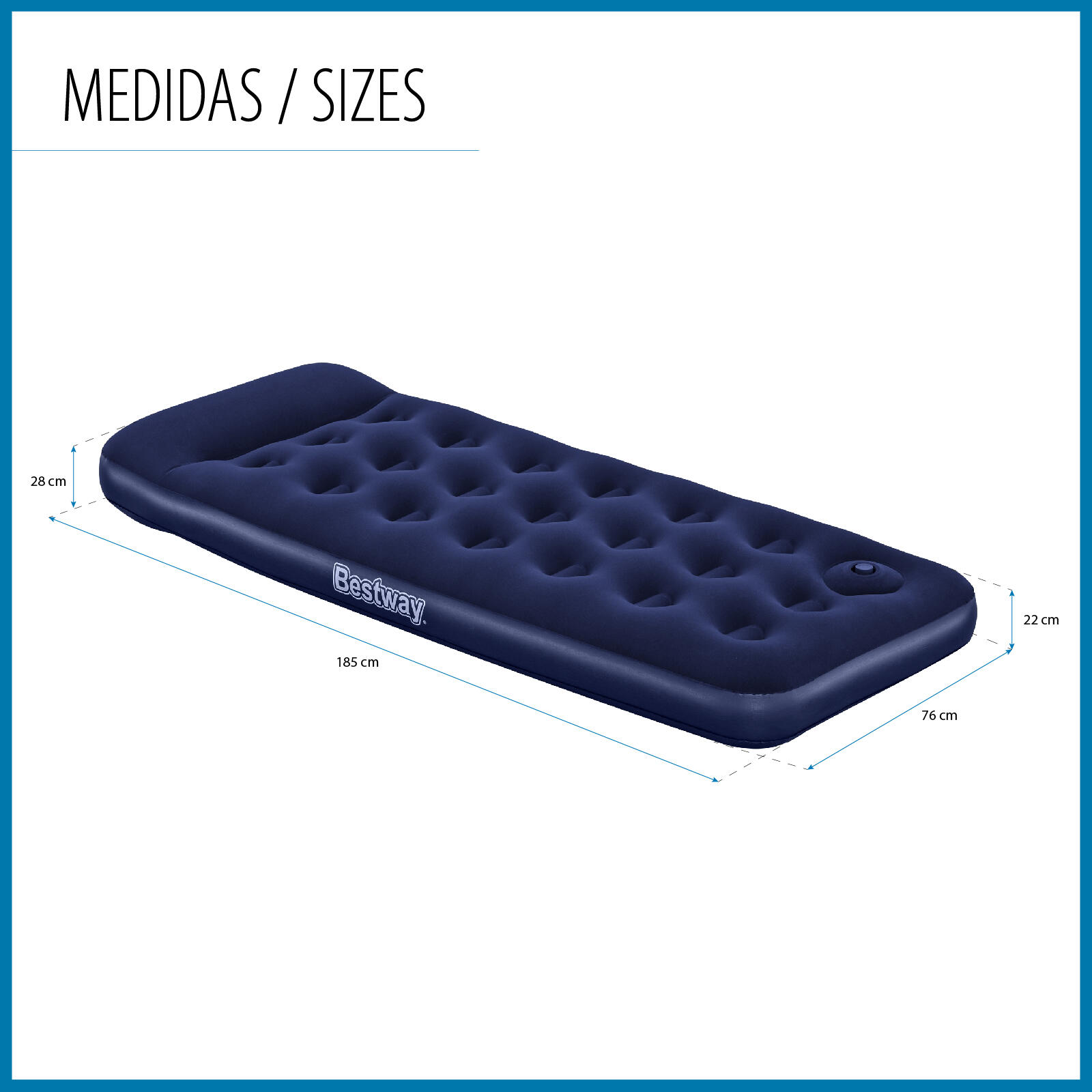 Colchón de Camping Hinchable Bestway Horizon Individual 185x76x22 cm Soporta has 4/5