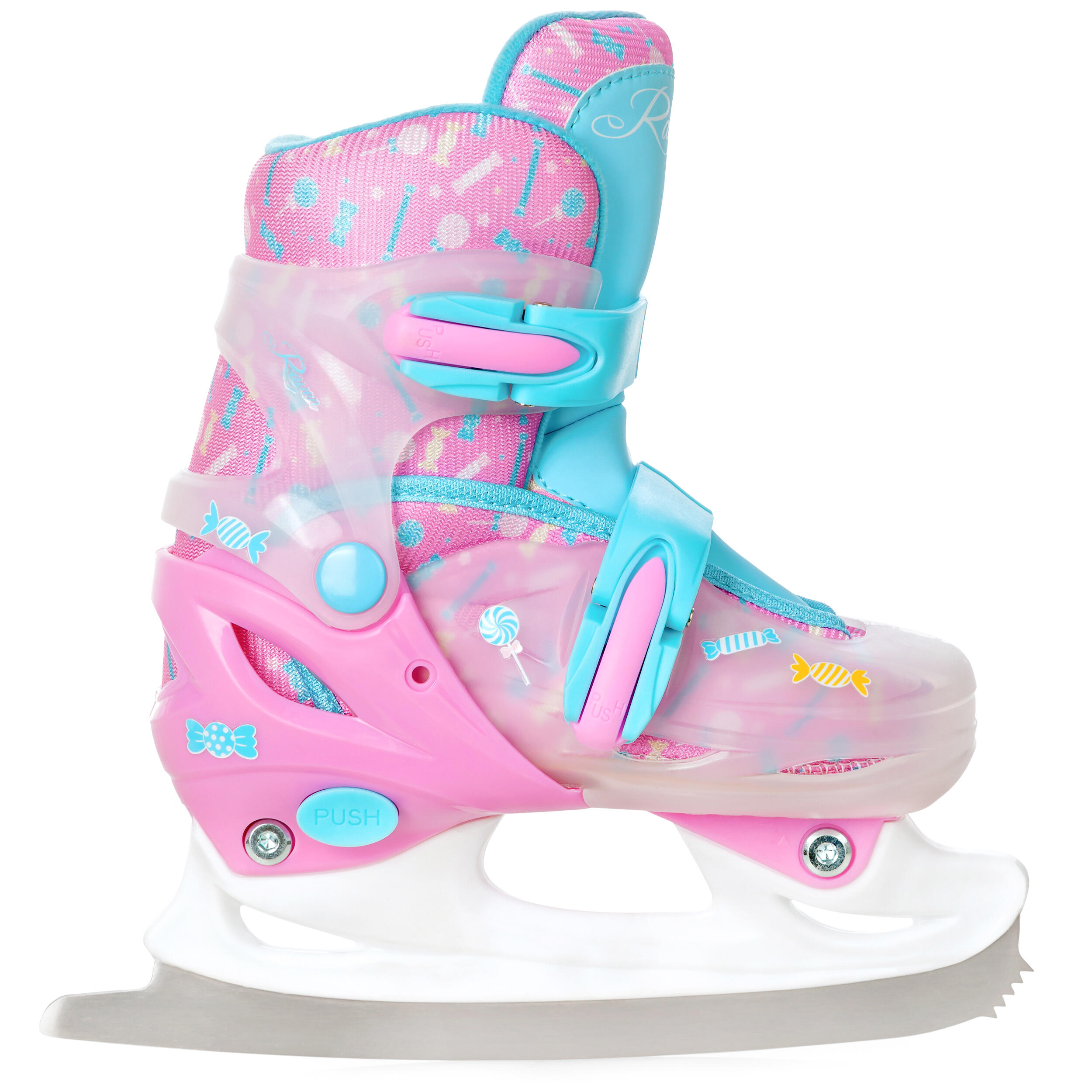 Patins artísticos 2 em 1 ajustáveis Raven Caramell Rodas LED Rosa 3/7