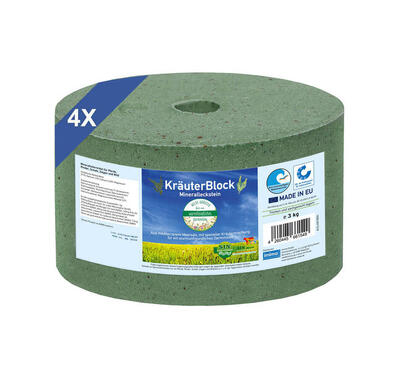 Kruidenblok - mineraal liksteen, set met 4x 3kg
