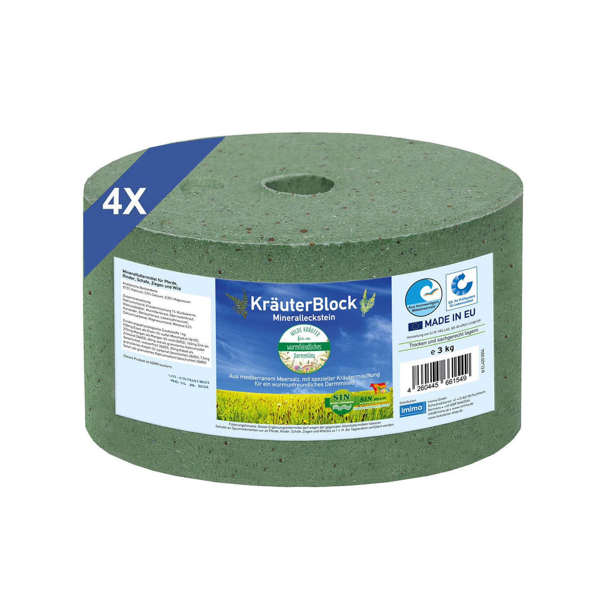 Imima - Herbablock - Pierre À Lécher Minérale, Set De 4x 3kg - Pierre À Sel - 12 Kg - Decathlon