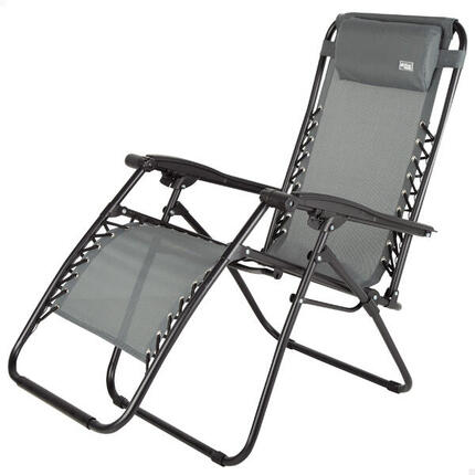 Aktive Chaise de jardin pliante zéro gravité bleue 2 positions