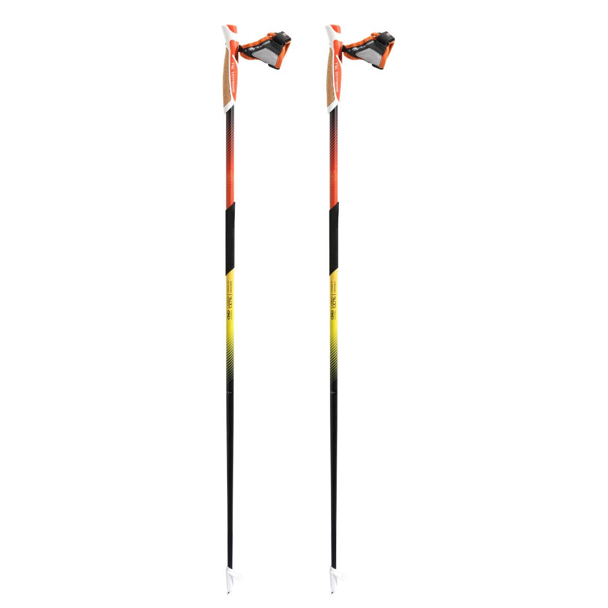 Tsl - Bâtons De Trail Tsl - Monobrin - Trail Carbone 1 Cork Grip Spike - Bâtons De Trail - Orange - 140 Cm - Decathlon