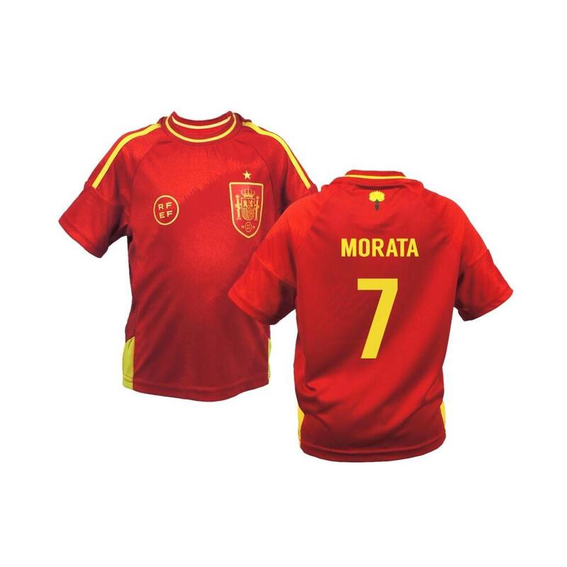 Camiseta Fútbol Infantil España Eurocopa 2024  Réplica Oficial Morata