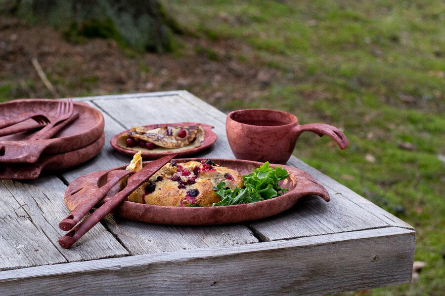outdoorowy Kupilka 25 - Zestaw sztućców - żurawina (czerwony) 3/4