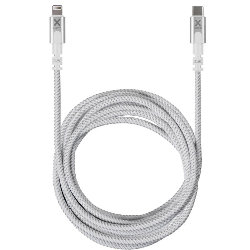 Xtorm USB-C naar Lightning Kabel - 3 meter - Wit