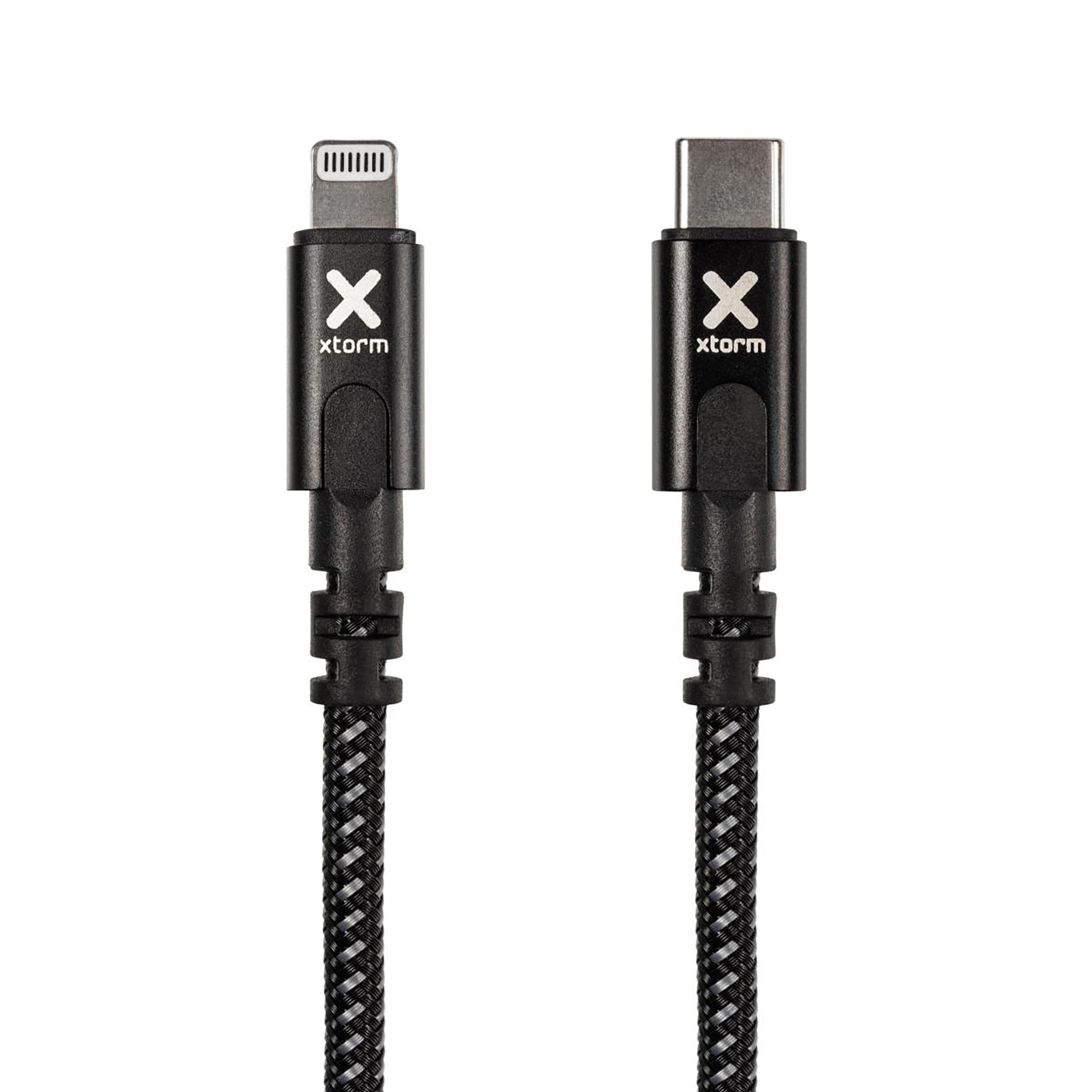 XTORM Xtorm USB-C naar Lightning Kabel - 3 meter - Zwart