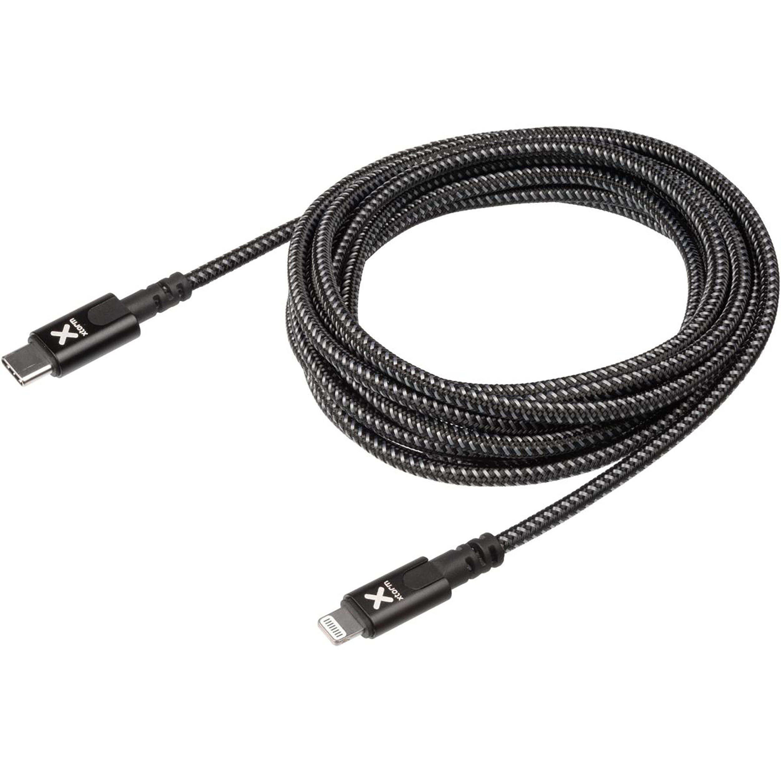 Xtorm USB-C naar Lightning Kabel - 3 meter - Zwart 2/7