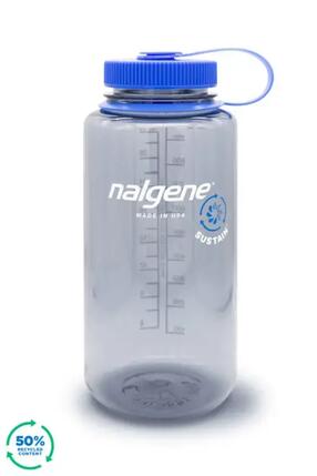 Nalgene Original- Wide-Mouth Tritan Sustain Bottle - 1L -Grey