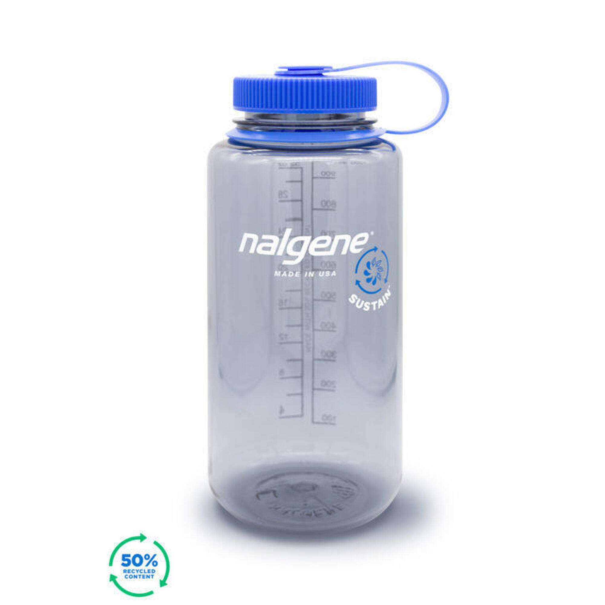 Nalgene Original- Wide-Mouth Tritan Sustain Bottle - 1L -Grey