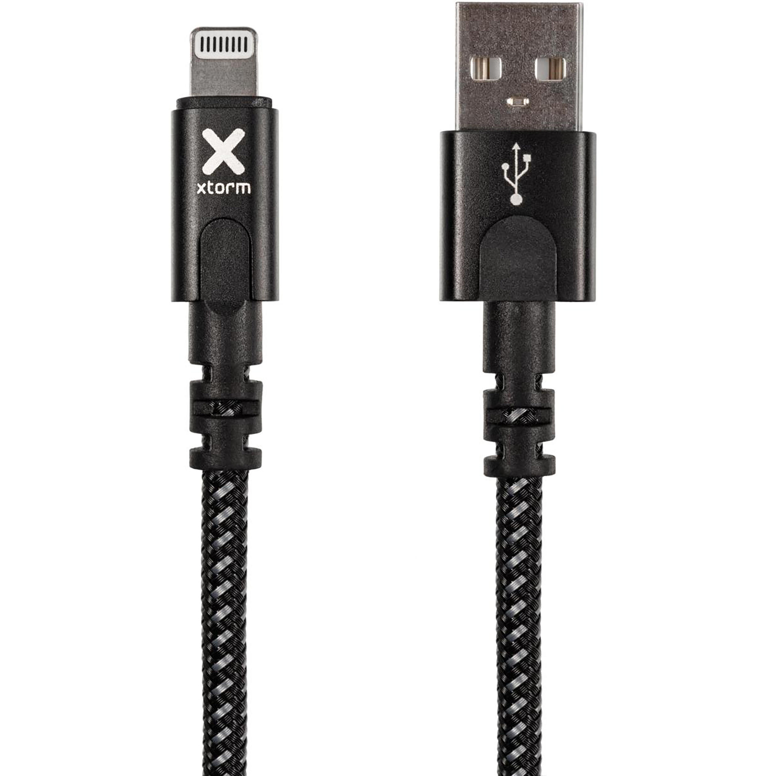 XTORM Xtorm USB naar Lightning Kabel - 3 meter - Zwart