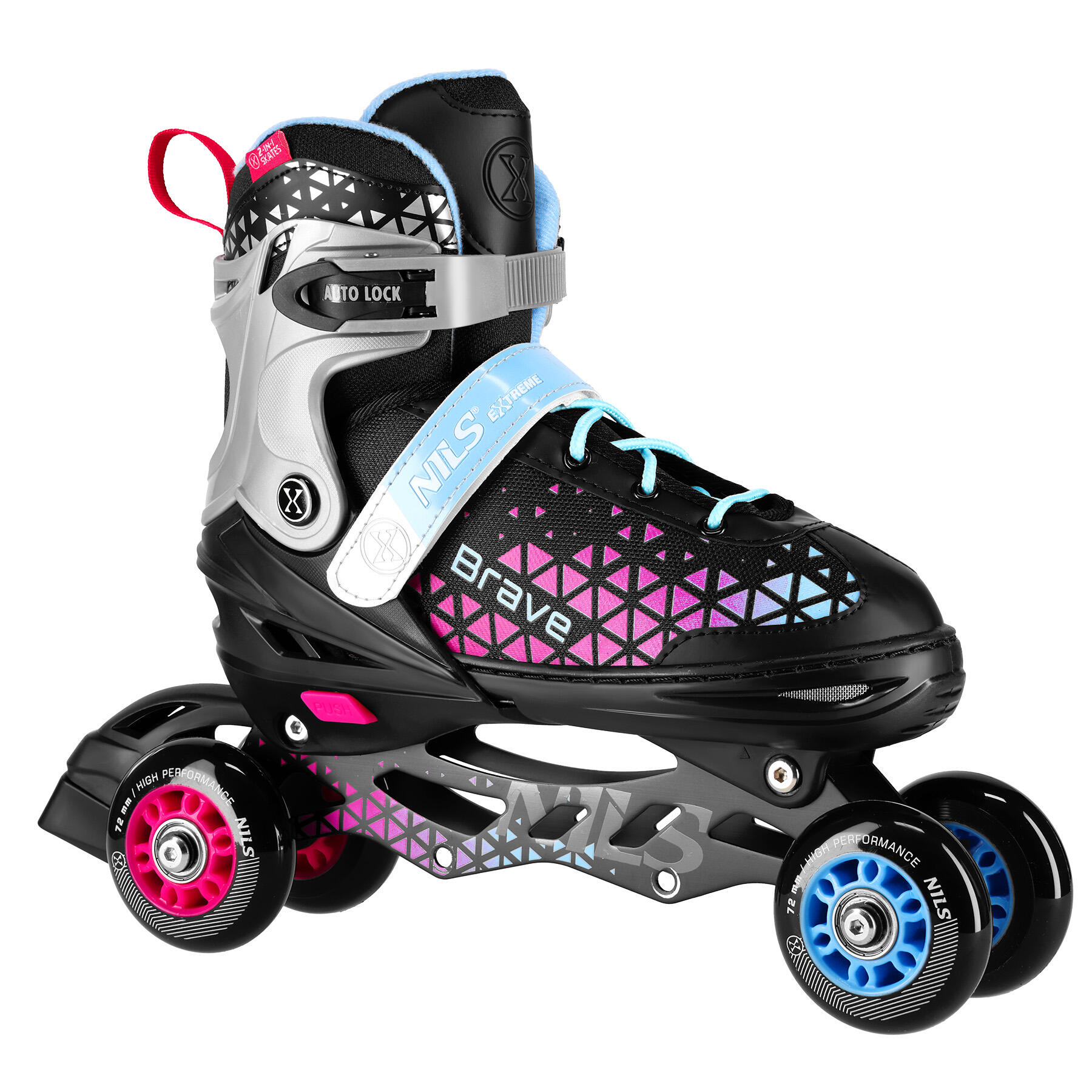 Inline-Skates mit Hockey-Skate-Platte Brave Nils Extreme NH18190A 4-in-1 5/7