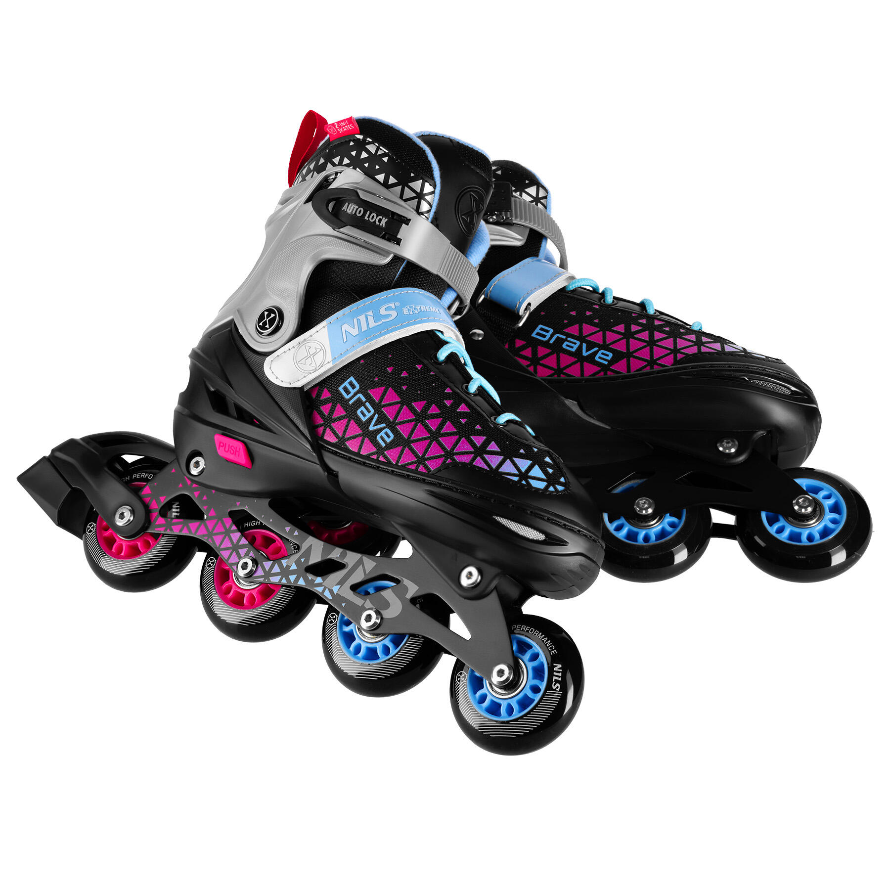 Brave Nils Extreme NH18190A 2-in-1 inline skates met hockey skate plaat 4/7