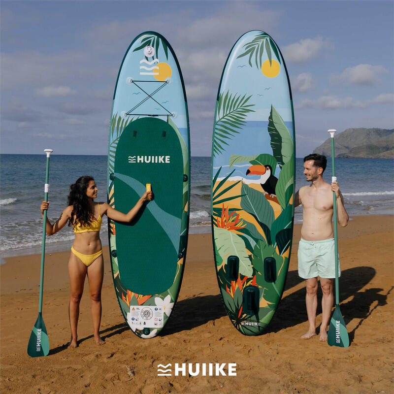 Tabla Paddle Surf Hinchable Accesorios Premium, HUIIKE, Verde, Gran Estabilidad 7/7