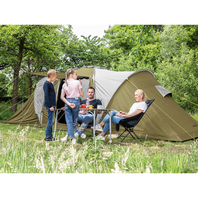 Tente dôme familiale Hammerfest 6 Protect - sol cousu - 6 personnes - 2 cabines