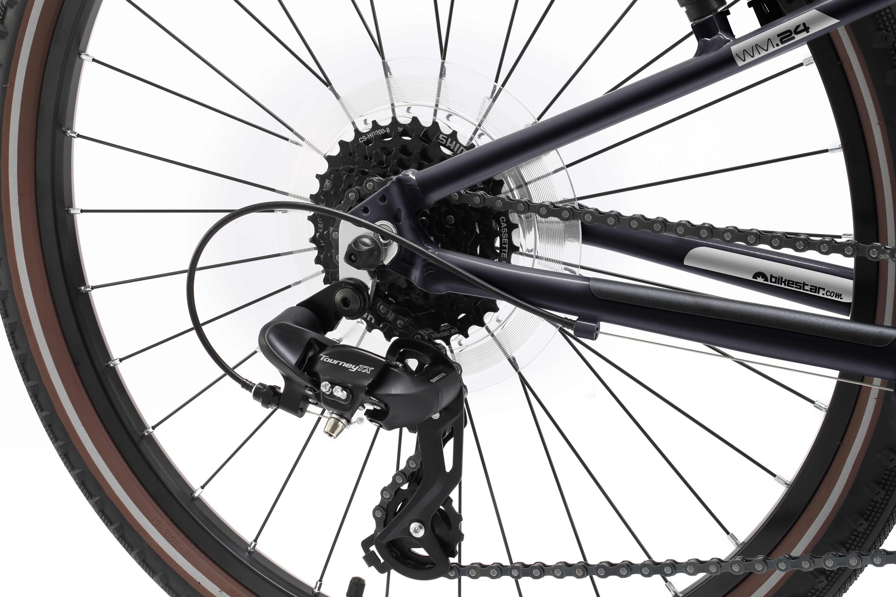 Bikestar jeugdfiets lichtgewicht 24 inch 8 speed zwart 7/7