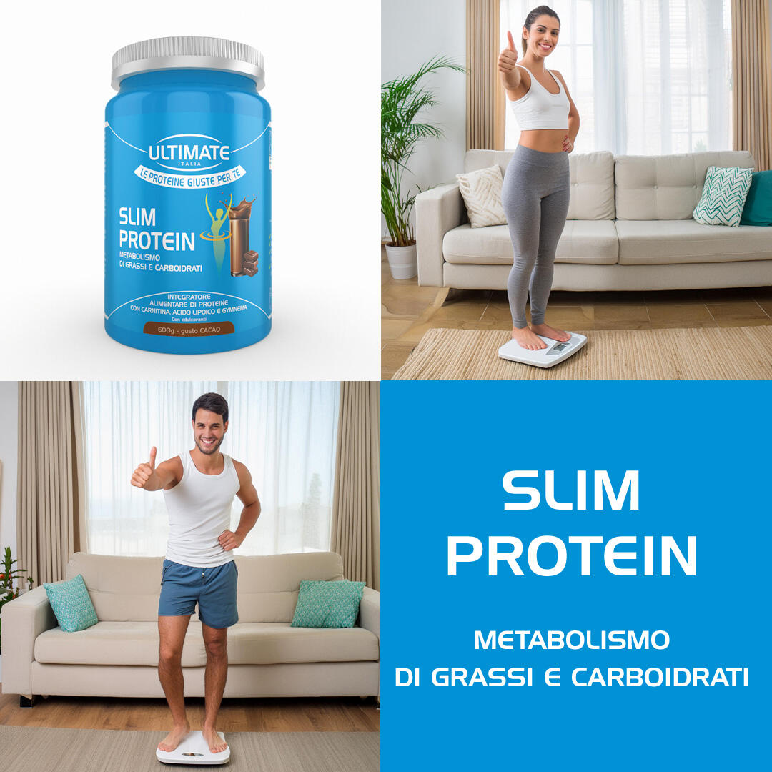 Integratore alimentare - SLIM PROTEIN CACAO 600g - controllo del peso 6/7
