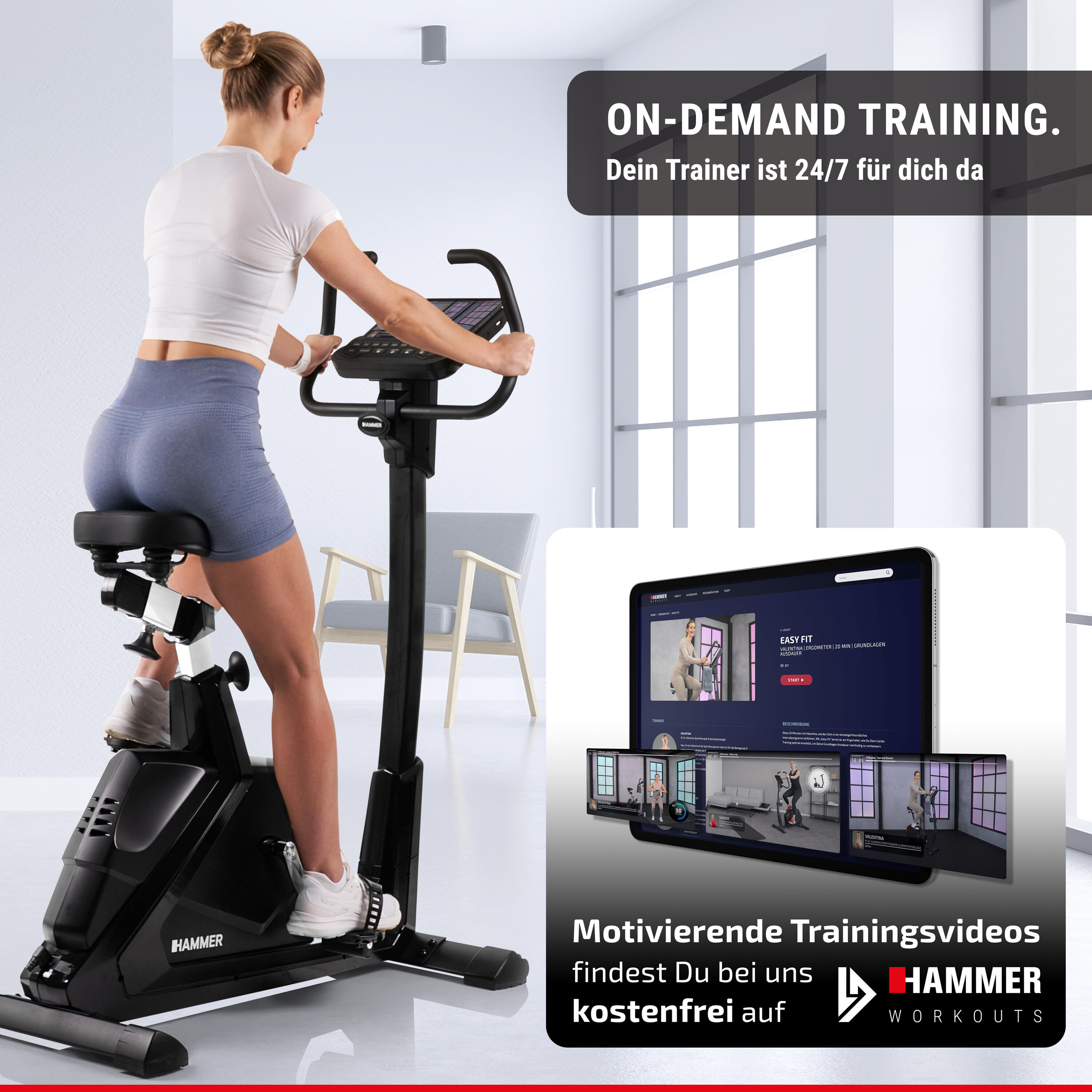 Bicicleta ergométrica Hammer VARON XTR II, con envío y montaje incluido 3/8