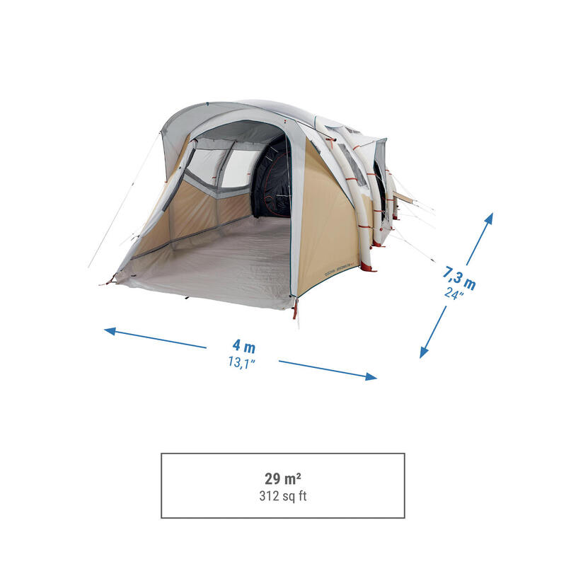 Seconde vie Tente gonflable de camping Air Seconds 6.3F&B 6 Personnes 3 Chambres