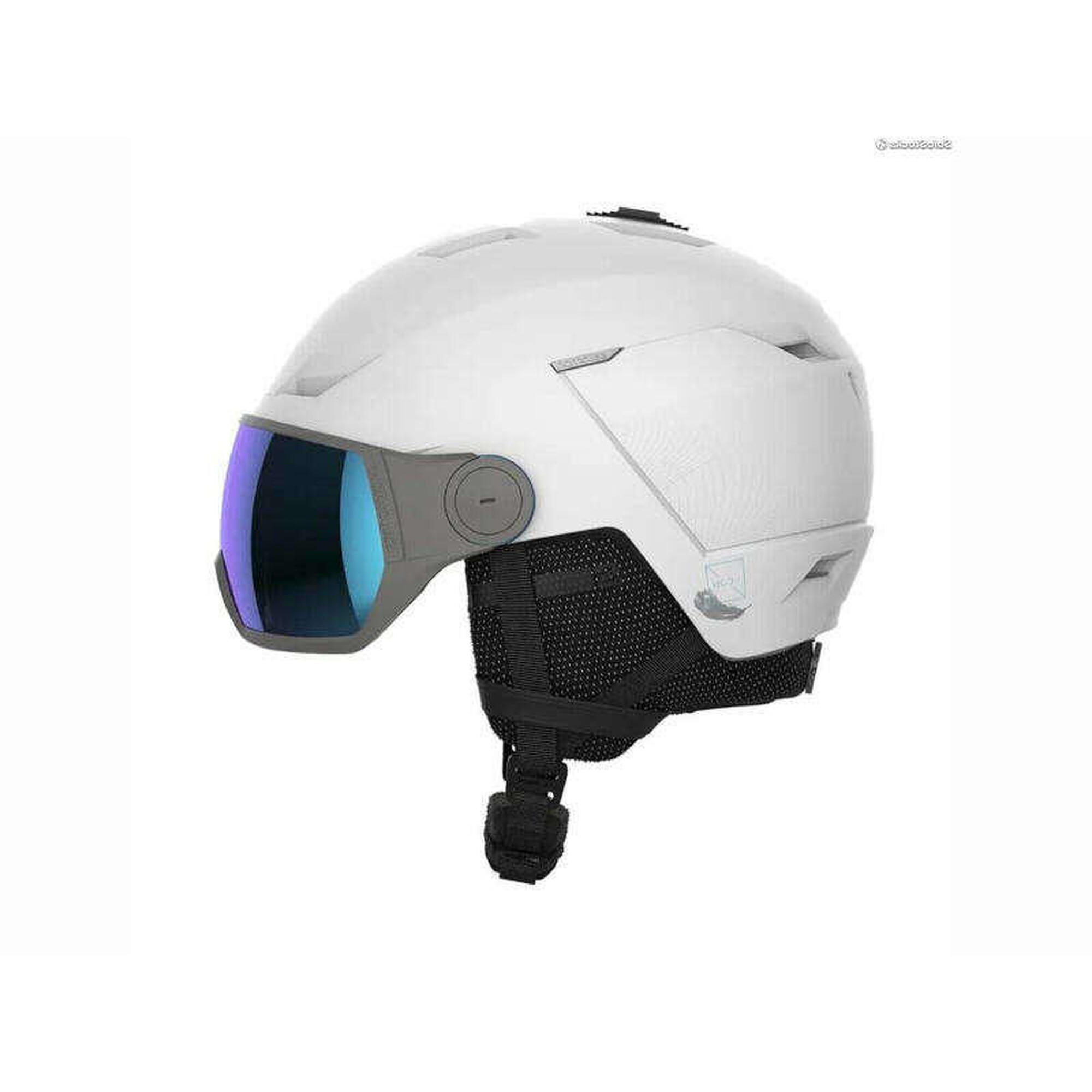 Lyžařská helma s kšiltem Salomon Icon LT Visor White