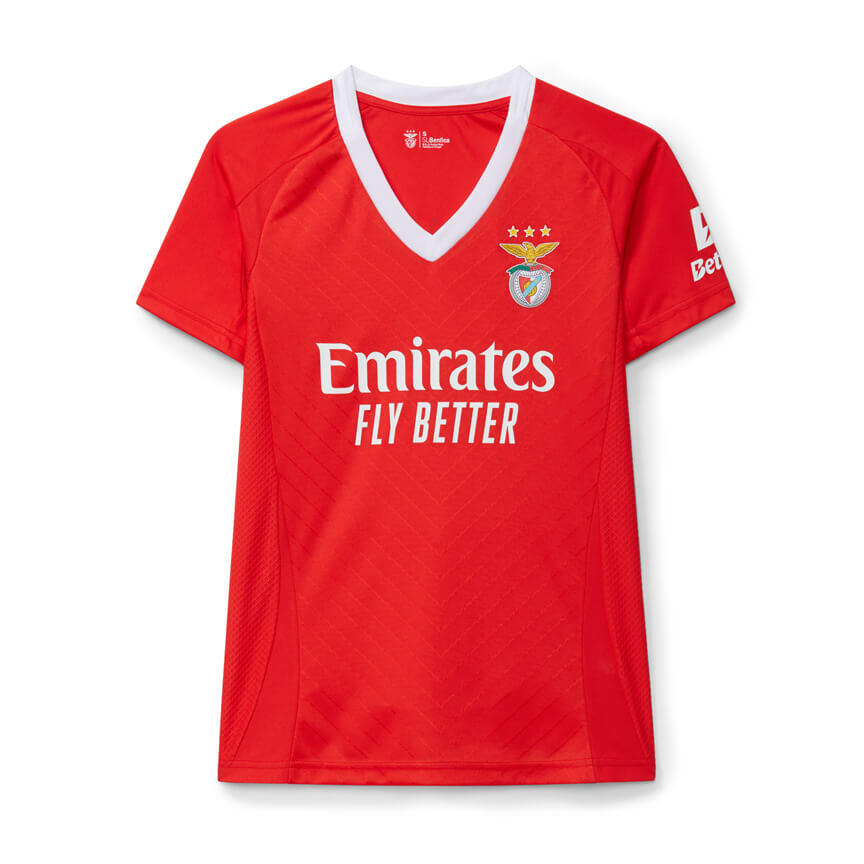 Sl Benfica - Maillot Domicile Réplique Sl Benfica 2024-2025 Pour Femme - Maillot Manches Courtes - Rouge - Decathlon