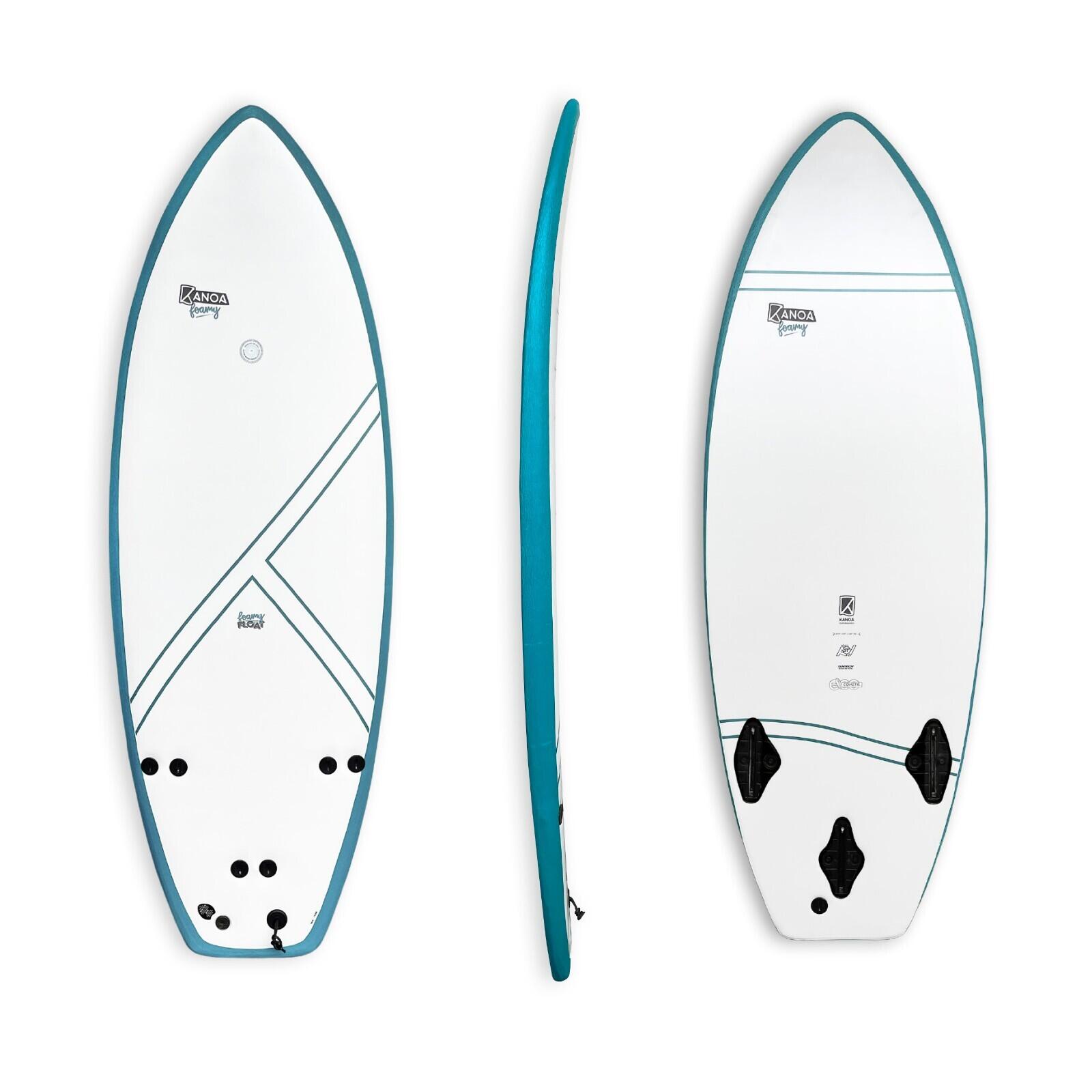 KANOA SURFBOARDS Foamy FLOAT X FUTURES - 5’2 Performance-Softtop-Riverboard mit breiter Outline