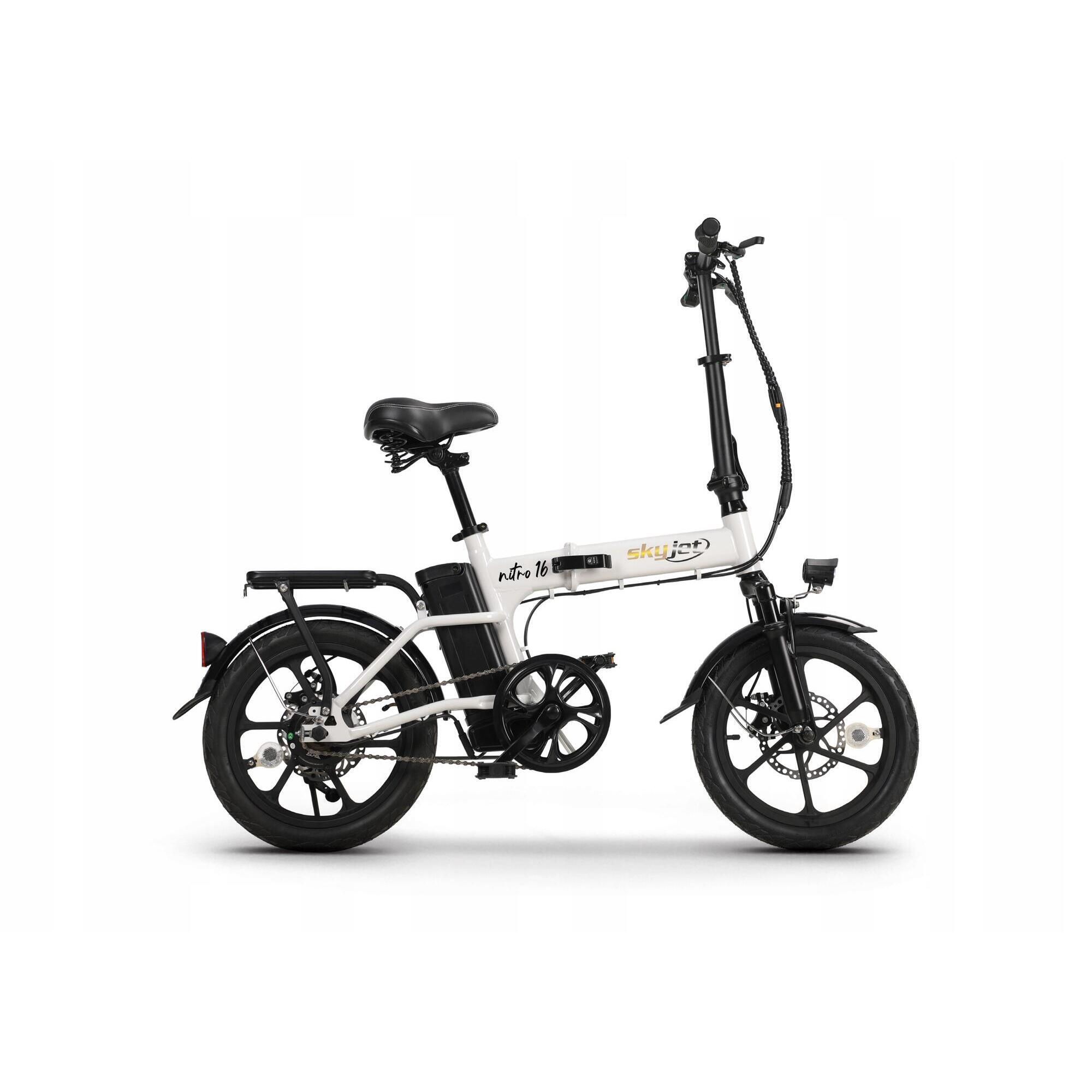 Składany Rower Elektryczny Ebike Motus Nitro 16 Cali 250W Biały