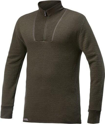 WOOLPOWER Woolpower Merino Mid Layer Zip Turtleneck 400 - Pine Green