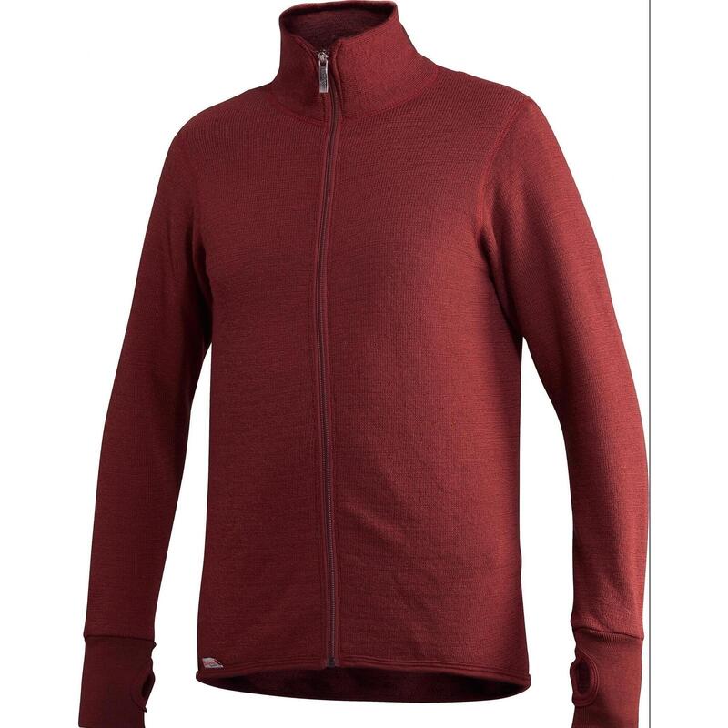 Woolpower Chaqueta Merino Mid Layer Full Zip 400 - Rojo óxido