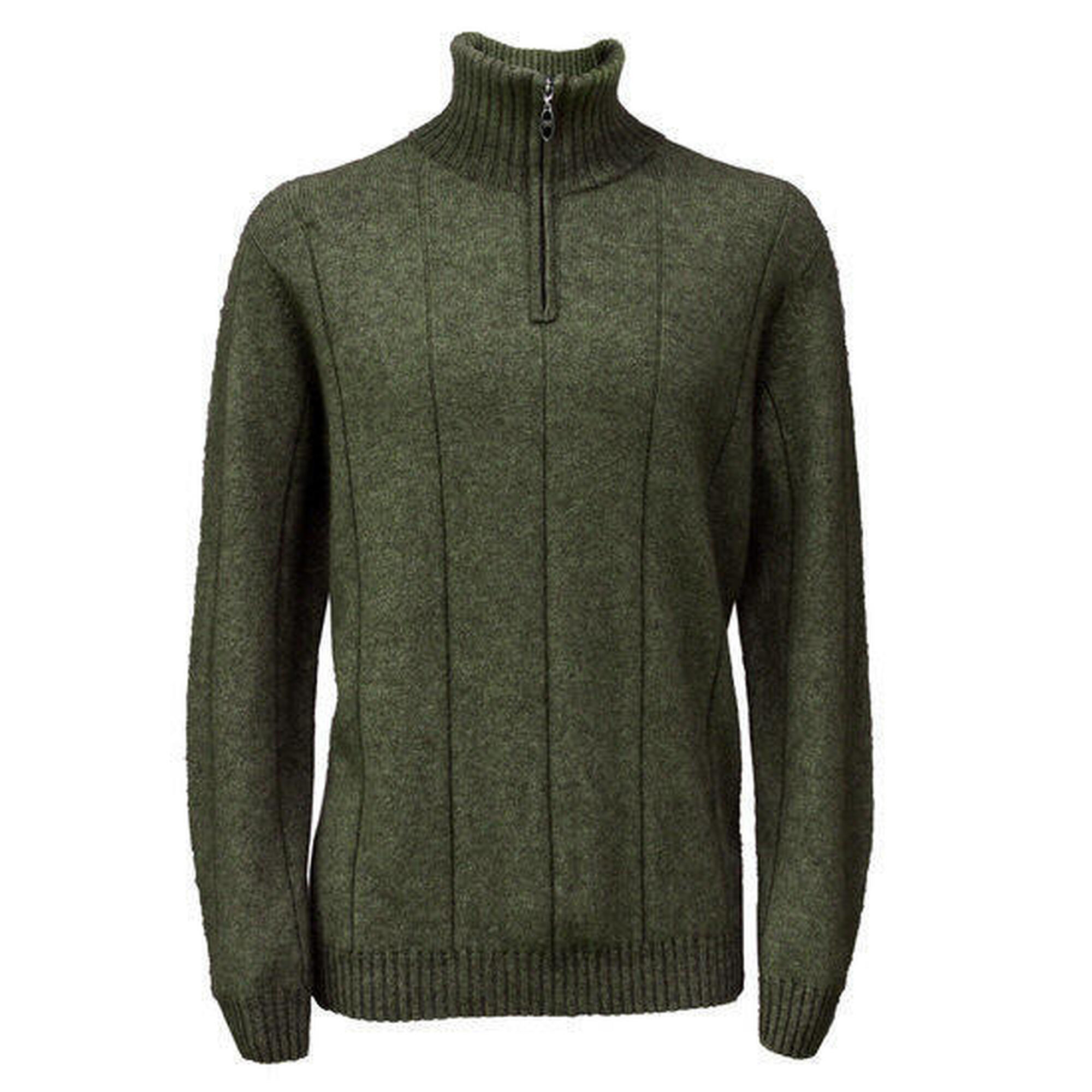 Weft Possum Merino Javelin Zip Neck - Maglione di lana - Avoka